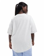 Curve oversized t-shirt with Iceland print in ice marl