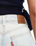 icon vintage denim skirt in bleach blue